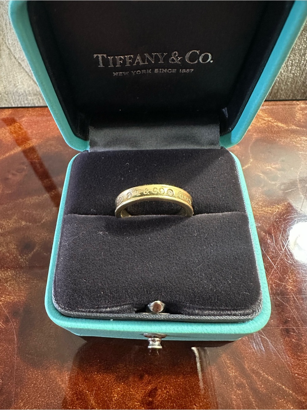 3 items,authentic Tiffany 18k yellow Pendant Necklace, Bracelet , Ring! New item - Picture 12 of 16